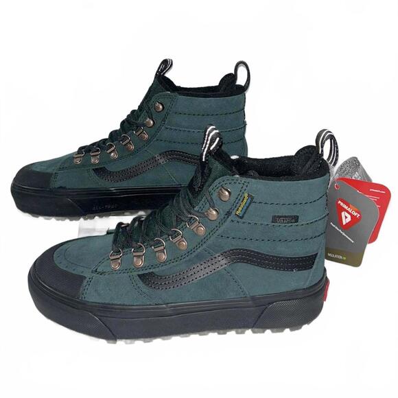 Vans MTE Sk8-Hi DR Waterproof Boot "Scarab Green / Black" 7.5W / 6Y | NEW - Picture 1 of 8